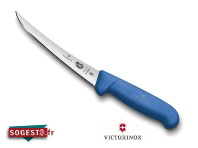 Couteau à désosser VICTORINOX lame courbée semi-flexible 12 ou 15 cm manche bleu