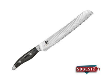 Couteau à pain KAI SHUN NAGARE DAMAS lame 23 cm Inox