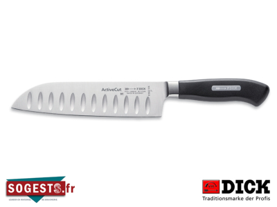 Couteau SANTOKU DICK "ACTIVECUT" lame alvéolée 18 cm 