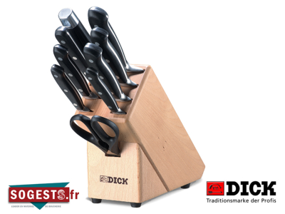 Bloc de couteaux en bois DICK 9 pièces série "PREMIER PLUS"