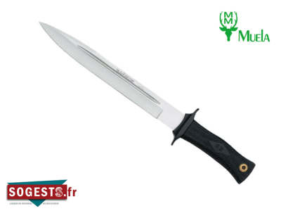 Poignard MUELA ESCORP lame 19 cm manche gomme noir