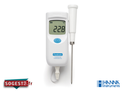 Thermomètre HI93501 compact et étanche avec sonde de pénétration