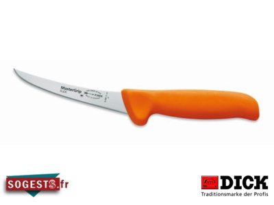 Couteau à désosser DICK MASTERGRIP lame courbée flexible 15 cm manche orange