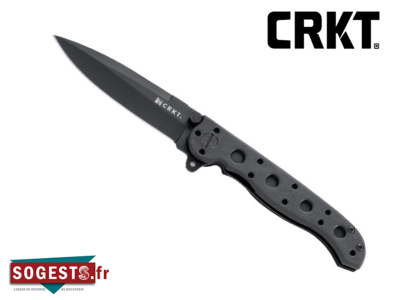 Couteau CRKT « M16-01KZ », lame acier 8Cr14MoV revêtement noir anti-corrosion avec « flipper »
