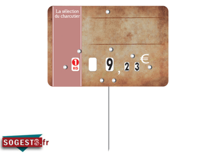 Etiquette charcuterie PARCHEMIN neutre 12 x 8 cm (paquet de 10)