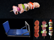 Machine à brochettes artisanales professionnelle Speedbroche 480 piques rondes