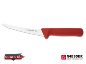 Couteau à désosser GIESSER-MESSER manche droit lame courbée semi-flexible 13 ou 15 cm