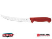 Couteau à parer GIESSER-MESSER lame courbée alvéolée rigide 20, 22 ou 25 cm