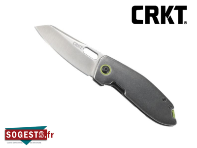 Couteau CRKT « SKETCH », lame acier 8Cr14MoV satiné à cran intérieur et à trou