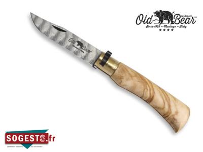 Couteau OLD BEAR Olivier taille M lame DAMAS