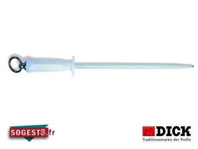 Fusil de boucher DICK "HYGIENIQUE" mèche ronde 30cm manche blanc