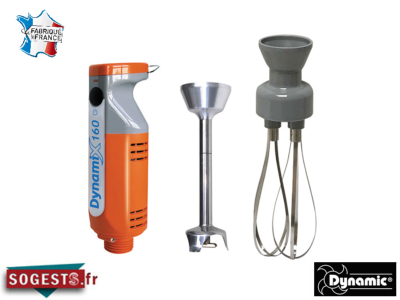 Mixeur plongeant professionnel Dynamix DMX160 COMBI, 1 à 4 L