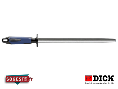 Fusil de boucher DICK "FINECUT" mèche ovale 30cm manche 2K noir/bleu