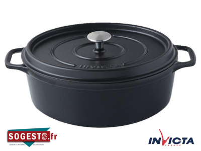 Cocotte ovale INVICTA Ø35 CM noir