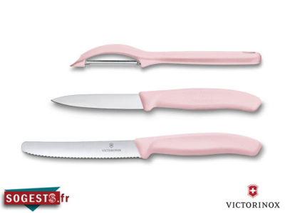 Set 3 pièces VICTORINOX SWISSCLASSIC rose acidulé