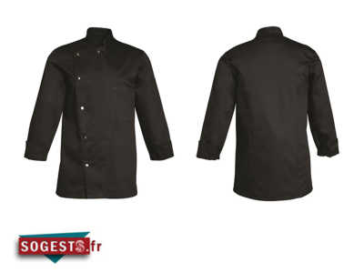 Veste de cuisine noire manches longues 