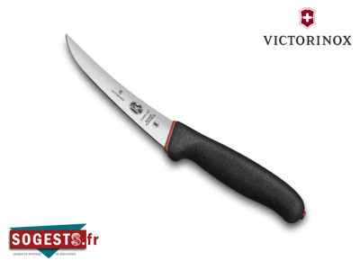 Couteau à Désosser VICTORINOX DUAL GRIP lame étroite super flexible 12 cm manche noir/rouge