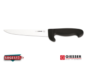 Couteau à parer GIESSER-MESSER lame droite rigide 21 cm, manche à garde