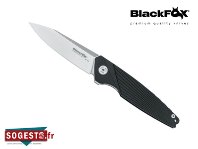 Couteau BLACK FOX « METROPOLIS », lame acier 440C satiné avec « flipper » et cran intérieur