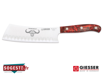 Couteau de chef Japonais GIESSER PREMIUMCUT alvéolé 16 cm red diamond