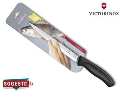 Couteau filet de sole VICTORINOX SWISSCLASSIC lame droite flexible 20 cm manche noir