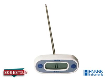 Thermomètre HI145-20 en T, sonde 30 cm