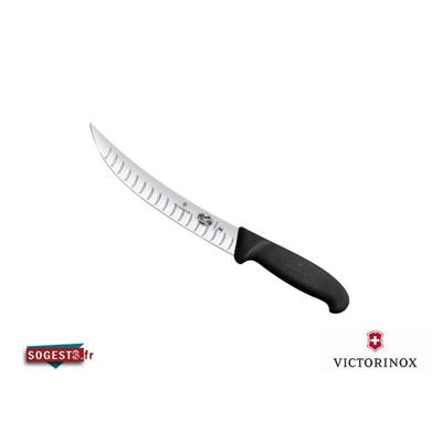 Couteau à Parer VICTORINOX lame courbée alvéolée 20 ou 25 cm manche noir