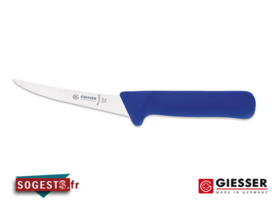 Couteau à désosser GIESSER-MESSER manche droit lame courbée semi-flexible 13 ou 15 cm