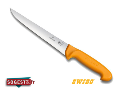 Couteau à parer / saigner SWIBO lame droite rigide 18, 20 ou 22 cm