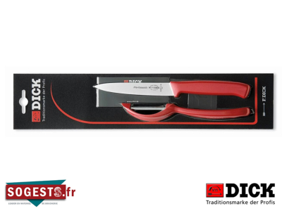 Set à éplucher DICK 2 pièces manches rouges