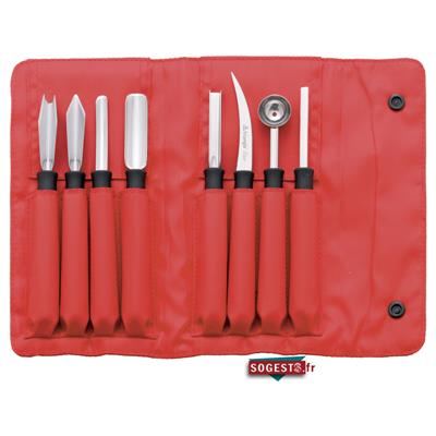 Trousse 8 pièces pour sculter les fruits et légumes 