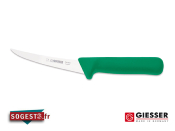 Couteau à désosser GIESSER-MESSER manche droit lame courbée semi-flexible 13 ou 15 cm
