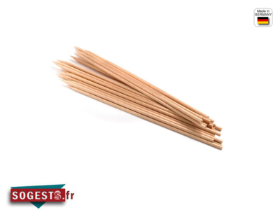 Pique à brochette ronde bois de hêtre (le 1000) longueur au choix