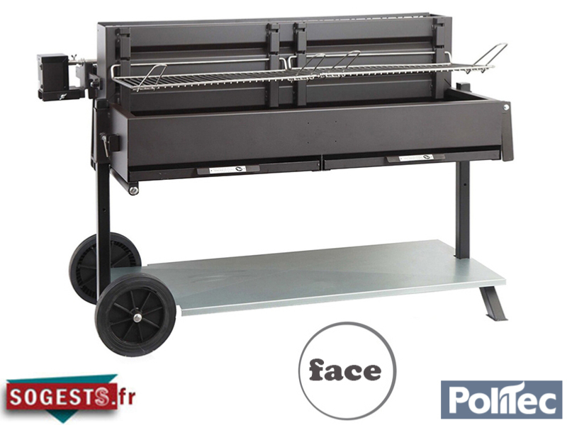 Tournebroche barbecue XXL à double foyer B1470 Tournebroche barbecue XXL à double foyer B1470