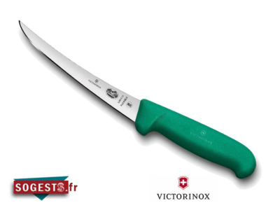 Couteau à désosser VICTORINOX lame courbée semi-flexible manche vert 