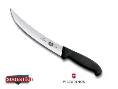 Couteau à parer VICTORINOX lame courbée étroite rigide 20 ou 25 cm manche noir