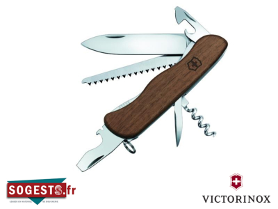 Couteau Suisse VICTORINOX FORESTER WOOD Manche 111 mm, noyer. 10 FONCTIONS (6 PIECES).