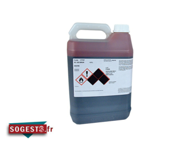 Encre alimentaire marron (brun) bidon de 4.5 litres