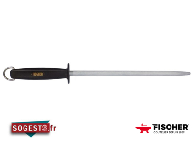 Fusil de boucher FISCHER mèche ronde 30 cm manche ECO à garde noir