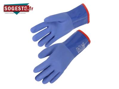 Gant pvc triple enduction, doublure amovible, 300 mm.