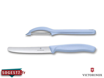 Set 2 pièces VICTORINOX SWISSCLASSIC bleu acidulé