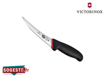 Couteau à Désosser VICTORINOX DUAL GRIP lame étroite semi flexible 12 cm manche noir/rouge
