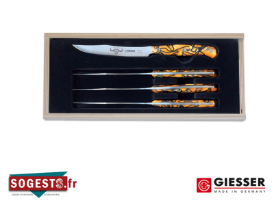 Coffret de 4 couteaux à steak GIESSER PREMIUMCUT spicy orange