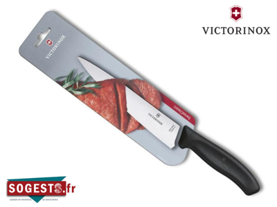 Couteau à découper VICTORINOX SWISSCLASSIC lame droite rigide 15 cm manche noir