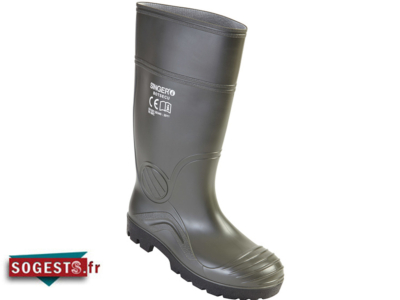 Botte de protection en PVC vert avec sécurité BOTSEC