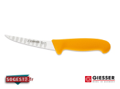 Couteau à désosser GIESSER-MESSER lame courbée alvéolée semi-flexible 13 ou 15 cm