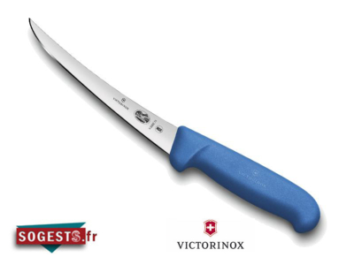 Couteau à désosser VICTORINOX lame rigide courbée 12 ou 15 cm manche bleu