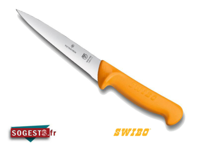 Couteau à désosser / saigner SWIBO lame droite rigide 13, 15, 18 ou 21 cm
