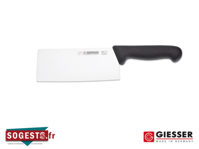 Couperet de boucher GIESSER "GASTRO CHINOIS" lame 17 cm, manche noir