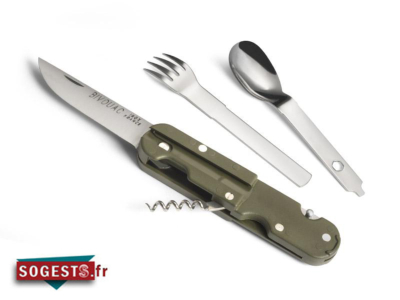 Couteau couvert camping BIVOUAC 5 pièces inox